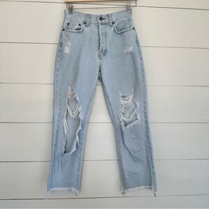 LF Carmar Women’s 26 Dakota Emelia Distressed Knee Crop Jeans